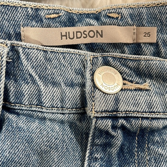 HUDSON JEANS Harlow Split Hem Ultrahigh Waist Cigarette Jeans in Stellar NEW - Picture 11 of 16